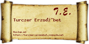 Turczer Erzsébet névjegykártya